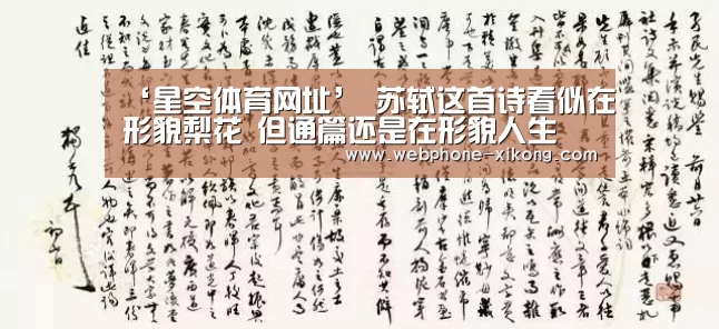 ‘星空体育网址’
苏轼这首诗看似在形貌梨花 但通篇还是在形貌人生 很是值得一读(图2) 星空体育网址
